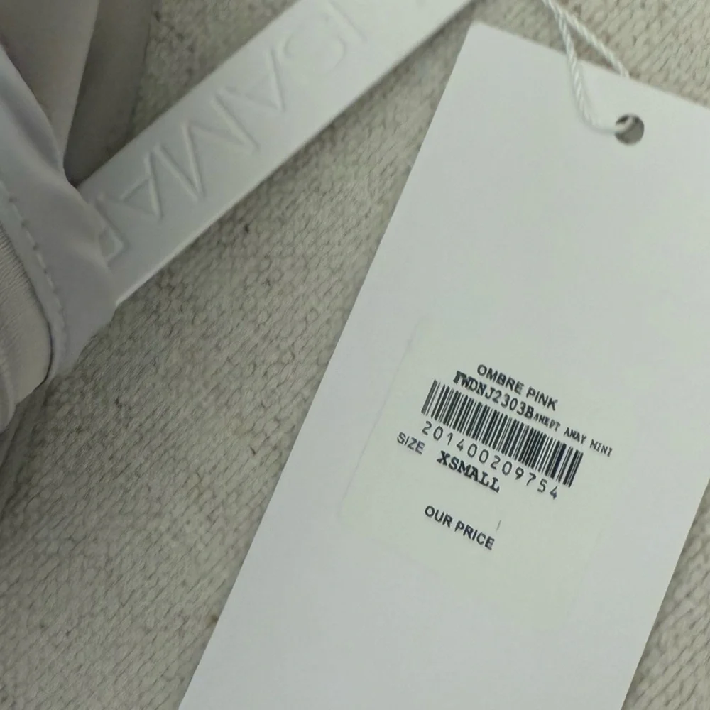 LisaMaree NWT Grey Pink Ombré Fringe Mini SkirtSize XS - Picture 6 of 8